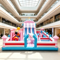 Parc de trampolines gonflables à thèmes multiples, aire de jeux sportive, parc de trampolines de dessin animé pour centre commercial