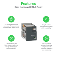 Relay Intermediet RXM2LB2BD Relay Miniatur Plug-in - Harmony RXM2L - 2 C/O - 24 V - 5 A - Dengan LED