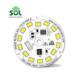 การออกแบบใหม่ล่าสุด7-12W SMD 2835 110V 230V รอบนำแสงโมดูลวงกลม