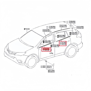 Ajustement pour Toyota <span class=keywords><strong>RAV4</strong></span> <span class=keywords><strong>2013</strong></span> 2014-2018 fenêtre coupe-froid moulage garniture joint ceinture Chrome 4 pièces - Product Image 2