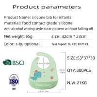 Bavoirs de qualité pour l'alimentation de bébé en silicone, pliables, souples, imperméables et faciles à nettoyer, ultra-minces et personnalisés