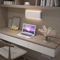 Aipsun Luminaire de salle de bain moderne blanc mat avec éclairage LED vers le haut et vers le bas, luminaires muraux pour salle de bain, lumière chaude 3000K
