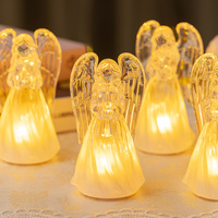 Nouvel Arrivage Transfrontalier : Veilleuse Décorative de Noël LED en Acrylique Style Cristal, Motif Petit Ange LD23-TS01