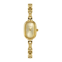 Montre à bracelet pour femme Aimgal Fine Retro, charme rétro, mouvement à quartz Miyota, petit boîtier ovale en alliage, cadran en verre, étanche
