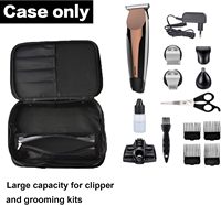 Haute qualité noir tondeuse à cheveux étui barbier sac à outils pour coupe de cheveux fournitures Kit de toilettage tondeuse à barbe petit organisateur stockage