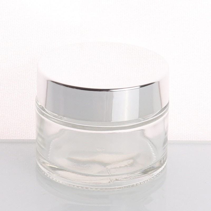 โถใสพร้อมฝาสีเงิน