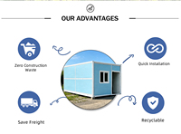 Casa Prefabricada Plegable YITOP, Casas Contenedor Reutilizables, Hogar Plegable de Acero para Vivienda Temporal, Trabajo en Obras de Construcción, Exteriores