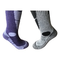 Chaussettes de ski et de snowboard en laine mérinos thermique à compression, avec rembourrage supplémentaire, logo personnalisé, unisexe, pour l'hiver