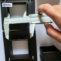 Capuchon de protection et de finition carré pour tube de fixation de base, pour poteau de balustrade en verre trempé de cour de villa