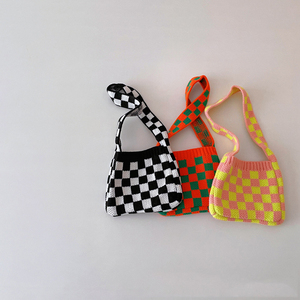 Bolso de punto geométrico de moda para mujer, bolso de compras tejido hecho a mano para mujer, bolso de mano con diseño de cadena, bandolera de hombro - Product Image 2
