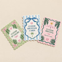 Cartes à mélanger portables en plastique PP, motif tuiles, fruits rétro, Mahjong américain, mélangeur, cadeau de déménagement portable