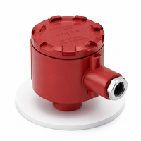 Boîtier métallique rouge usiné CNC de haute précision JXD Machining pour détecteurs de gaz robustes et capteurs de sécurité industrielle