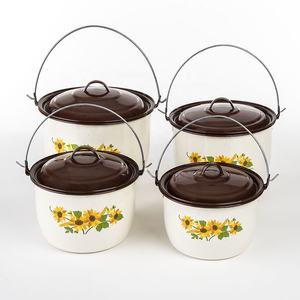 Service de table en porcelaine émaillée de 14 pièces avec 7 tailles (18-34 cm) couleur turquoise Marque sud-américaine - Product Image 1