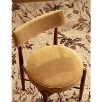 Chaise de salle à manger en bois, chaise à dossier, chaise de coiffeuse, chaise de loisirs, style ethnique/exotique, style jardin crème/inspiré de Monet