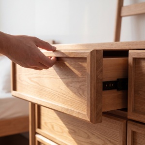 Comò e <span class=keywords><strong>fasciatoio</strong></span> moderno giapponese per cameretta, mobile in legno con cassetti, cassettiera laterale personalizzata - Product Image 4