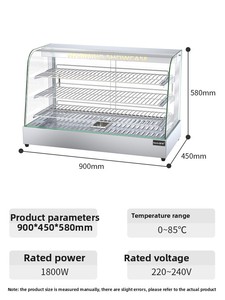 Hot Commercial 3-Tier <span class=keywords><strong>Pizza</strong></span> & Fried Chicken Food Display Warmer 37/66/89/120cm Equipo de calentamiento y sujeción de encimera - Product Image 2