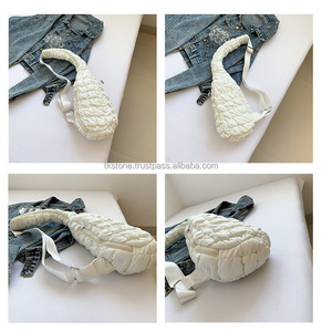 24 Tendencia de invierno Bolso de mano de nailon suave para mujer Bolso cruzado de hombro resistente al agua de moda de gran capacidad de alta calidad - Product Image 4