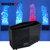 Machine à Effet Flamme Électrique Rouge 1,8 m avec Double Souffleur, Lumière LED pour Scène DJ, Disco, Fête, Toile de Fond à Flammes en Tissu