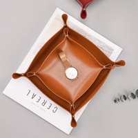 Plateau d'organisation de bureau en cuir, pour gagner de l'espace, support de rangement de bureau pour petits objets, Legend personnalisée à la mode