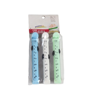 ที่หนีบพลาสติกที่มีสีสันกับวันที่สำหรับการอบขนมปังถุงกาแฟคลิปอาหาร - Product Image 3