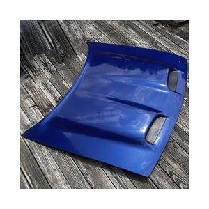 Panneau de capot en aluminium pour <span class=keywords><strong>Dodge</strong></span> <span class=keywords><strong>Challenger</strong></span> <span class=keywords><strong>SRT</strong></span> Hellcat 2015-2021, fibre de carbone, état neuf, avec 2 trous, bleu, 68259670AA - Product Image 1