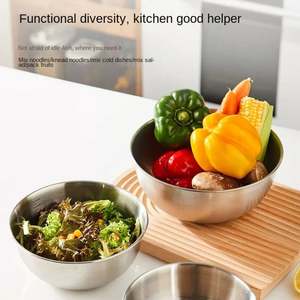 Bol à ramen à salade jetable en acier inoxydable épaissi de style coréen - Product Image 3
