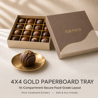 Boîte d'emballage personnalisée pour chocolats et truffes, boîte cadeau de luxe pour bonbons et sucreries avec insert recyclable de qualité alimentaire