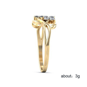 Anello a Spirale Floreale per Donne, Gioielli Minimalisti Scintillanti alla Moda, Vendita all'Ingrosso - Product Image 5