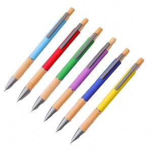 Father's Day Gifts Eco-Friendly Bamboo Metal <b>Retractable</b> Ballpoint Business Student Exam Signature <b>Pen</b> Back-To-School Essential - Product Image 1