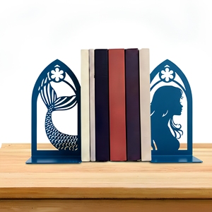 Gothic Arch Silhouette Metal Bookends for Dark Academia & Fantasy <b>Shelf</b> Decor | Laser Cut Custom OEM - Product Image 2