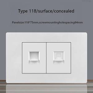 Interruptor de pared moderno, enchufe de pared, interruptor de TV y toma de corriente para el hogar, la oficina y el hotel - Product Image 6