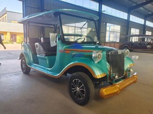 Voiture électrique de style vintage verte et dorée — Modèle rétro classique avec une autonomie de 80 km - Product Image 6