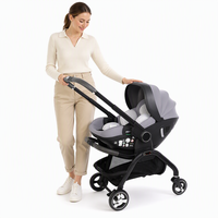 Poussette pliable 3 en 1 Kidilo en alliage d'aluminium avec siège auto pour bébé, pour les voyages, la maison et l'extérieur