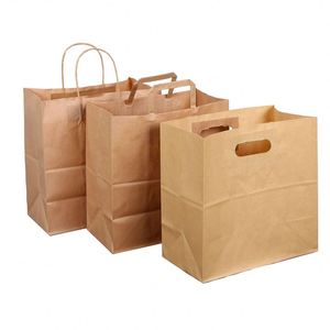 Luxury <b>Wedding</b> Souvenir Bags Retail Brown Paper Bag Printing Wholesale - Product Image 3