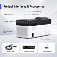 Projecteur portable intelligent HY450 2025 1080P Mini Proyector Android 11 700ANSI 4K Vidéo 2G RAM Lampe LCD WiFi Nouveau Mini Projecteur