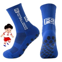 Chaussettes de football décontractées pour enfants, tricotées avec motif lettres, antidérapantes, compressives, antibactériennes, en Spandex/Polyester/Coton pour l'automne