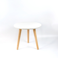 Table basse ronde en bois massif à prix bon marché et table d'appoint avec pieds