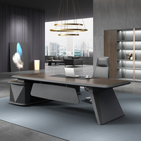 Bureau de direction moderne de luxe en forme de L, convertible, pour cadres, dirigeants, mobilier de bureau de luxe pour PDG, patron