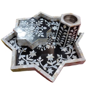 Mubarak-Quemador de incienso con incrustación de perla Ramadán, quemador de incienso árabe de alta calidad, adecuado para regalos de Eid de Ramadán - Product Image 1