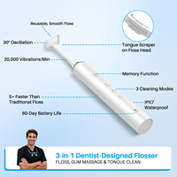 Limpiador Dental Eléctrico Inalámbrico con Carga Inalámbrica, 3 Modos, Raspador de Lengua Sónico, Resistente al Agua IPX7, 60 Días de Duración de la Batería, Portátil