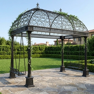 <span class=keywords><strong>Barandilla</strong></span> Contemporánea de Hierro y Acero con Vidrio para Exteriores, Uso en Granjas, Parques, Hoteles y Escuelas, Diseño Victoriano, Pérgola de Malla, Color Personalizado - Product Image 3
