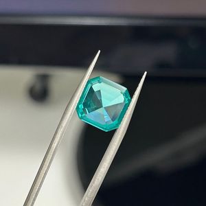 พลอยพาราอิบา YAG รูปทรง Asscher แบบหลวม ผลิตในห้องปฏิบัติการ สำหรับทำเครื่องประดับ DIY - Product Image 3