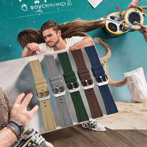 Correa de Reloj de Buceo JUELONG Premium de 20mm 22mm con Liberación Rápida, Banda de Goma Transpirable e Impermeable para Relojes Inteligentes de 22mm Tipo Charm - Product Image 3