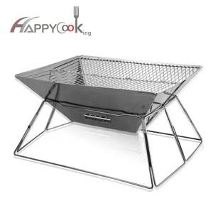 Modern <strong>Foldable</strong> Portable Gas Grill <strong>BBQ</strong> with Flame Safety Stainless Steel for 2-3 People Outdoor Korean Smoker Grill HAPPYCOOKING - Product Image 2
