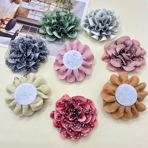 Rubans en mousseline Yupu à motifs floraux, grandes fleurs en tissu, accessoires pour chaussures, chapeaux, vêtements, décorations pour cheveux, faits à la main, style frais et délicat - Product Image 3