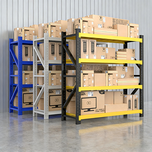 Прочные промышленные стеллажи безболтового типа для склада, грузоподъемность 300 кг, регулируемые металлические полки для гаража и склада - Product Image 3