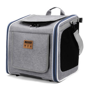 Sac à dos de transport <span class=keywords><strong>pour</strong></span> animaux de compagnie OEM écologique en tissu Oxford avec fermeture éclair, sac de voyage portable, <span class=keywords><strong>siège</strong></span> de voiture, sac à dos pliable en maille <span class=keywords><strong>pour</strong></span> chat et <span class=keywords><strong>chien</strong></span>, <span class=keywords><strong>pour</strong></span> l'extérieur - Product Image 2
