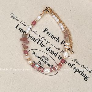 Cuentas de cristal rosa de lujo para pulsera para mujer Accesorio de moda con precio competitivo Joyería de moda de calidad superior - Product Image 5