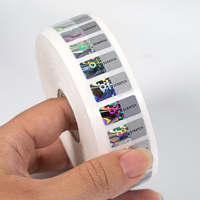 Label Kemasan Perekat Vinyl Holografik Anti Pemalsuan dengan Hot Stamping Barcode Holo untuk Printer
