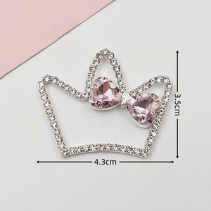 Decorazioni Metalliche di Lusso con Diamanti Artificiali Bianchi e Rosa per Cover Telefono, Accessori Creativi Fai-da-Te per Fermagli per Capelli - Product Image 3